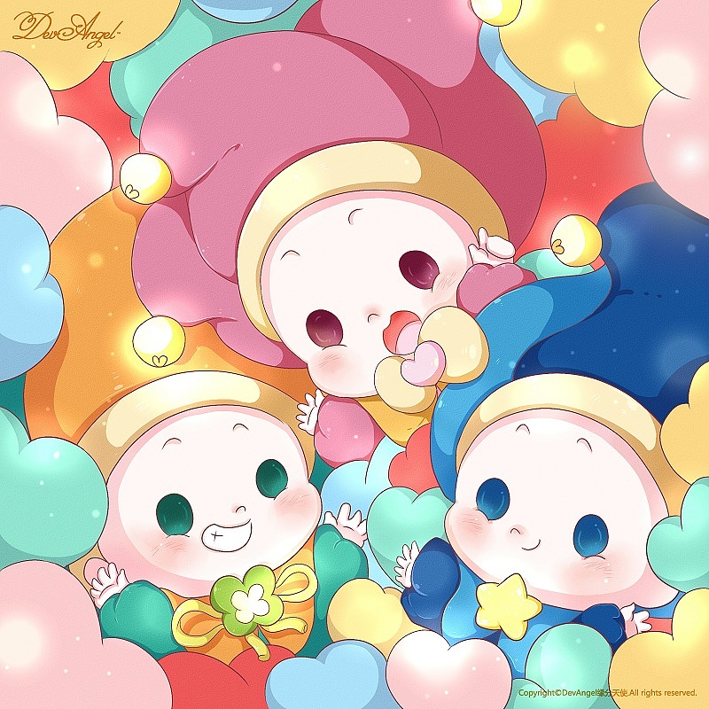 糖果色的夏天（图ZMTIyNDY0OTU2） - 新锐潮流插画 - 站酷设计师Devangel缘分天使原创素材 - 站酷ZCOOL