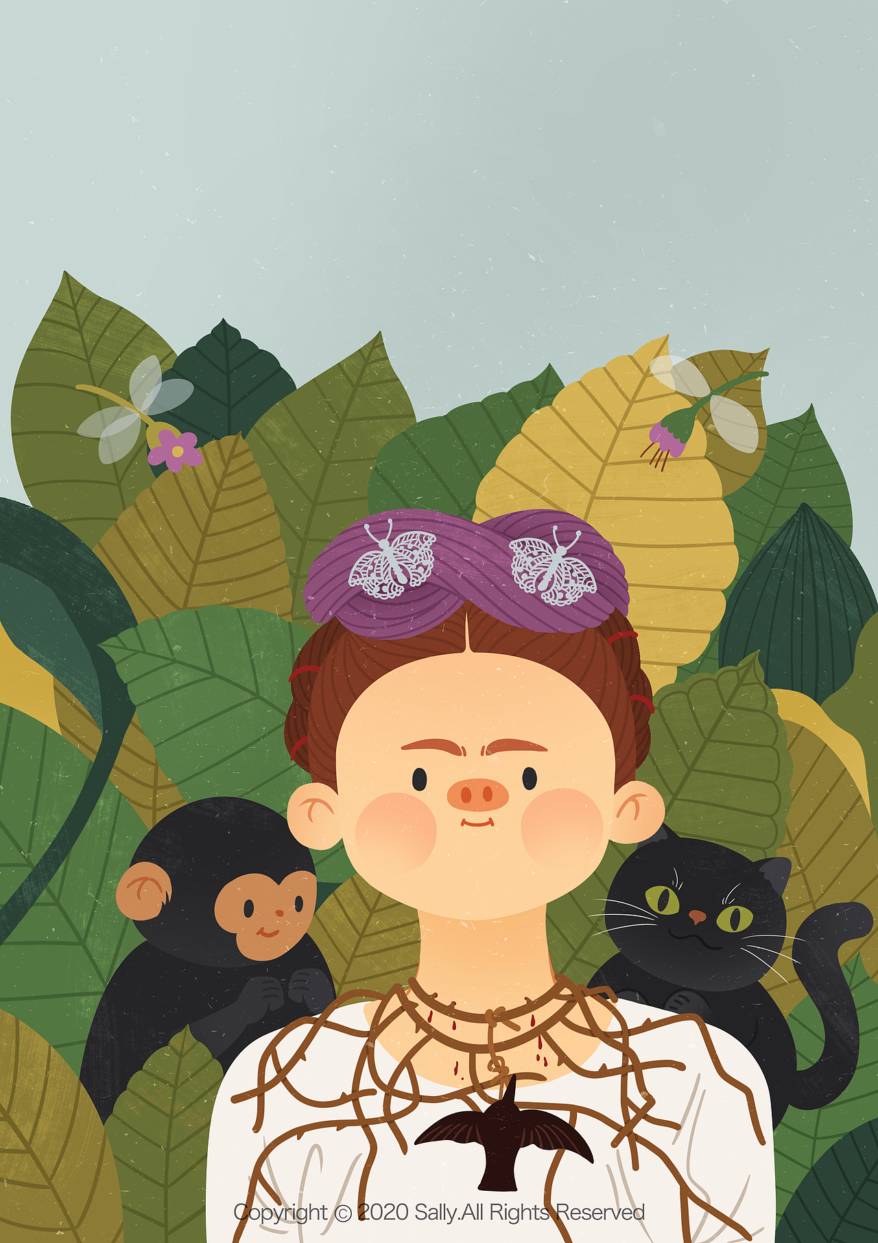 猪猪女孩之名画客串（图ZMjI3NTExMTM2） - 商业插画 - 站酷设计师Sally关原创素材 - 站酷ZCOOL