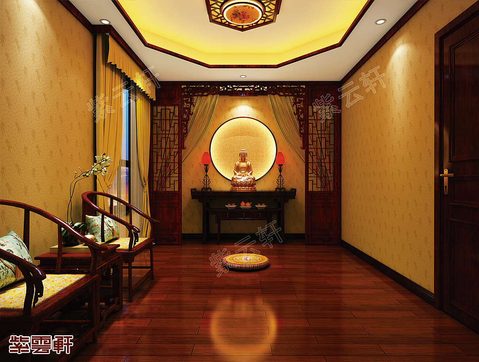 佛堂仿古设计效果图