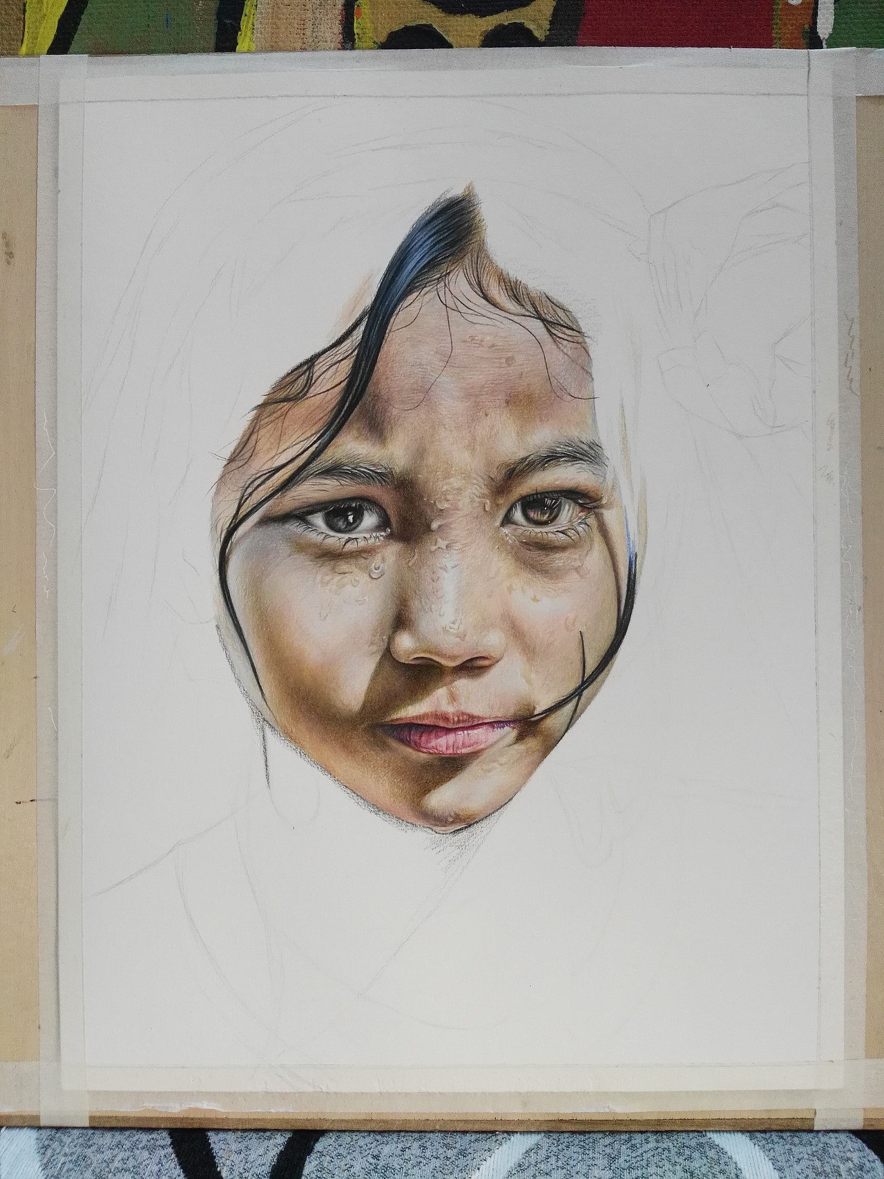 彩铅作品关注留守儿童系列《春耕》（图ZNzU2MjI3NDQ=） - 绘画 - 站酷设计师浩轩手绘原创素材 - 站酷ZCOOL