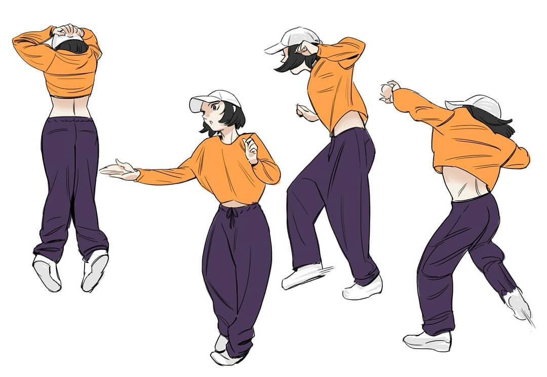 人物动作|插画|概念设定|navava - 临摹作品 - 站酷 (zcool)