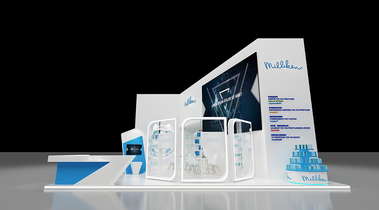 塑料展国外展台效果图设计