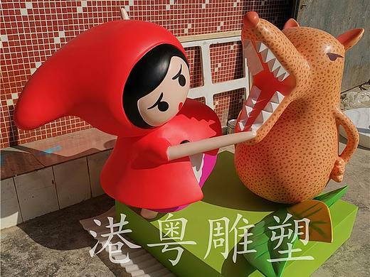 定做可爱玻璃钢形象卡通IP雕塑树脂公园游乐园商场摆件