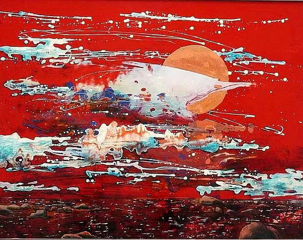 漆畫作品（圖ZMzE5ODcxMzQ4） - 繪畫 - 站酷設(shè)計師Z938993336原創(chuàng)素材 - 站酷ZCOOL