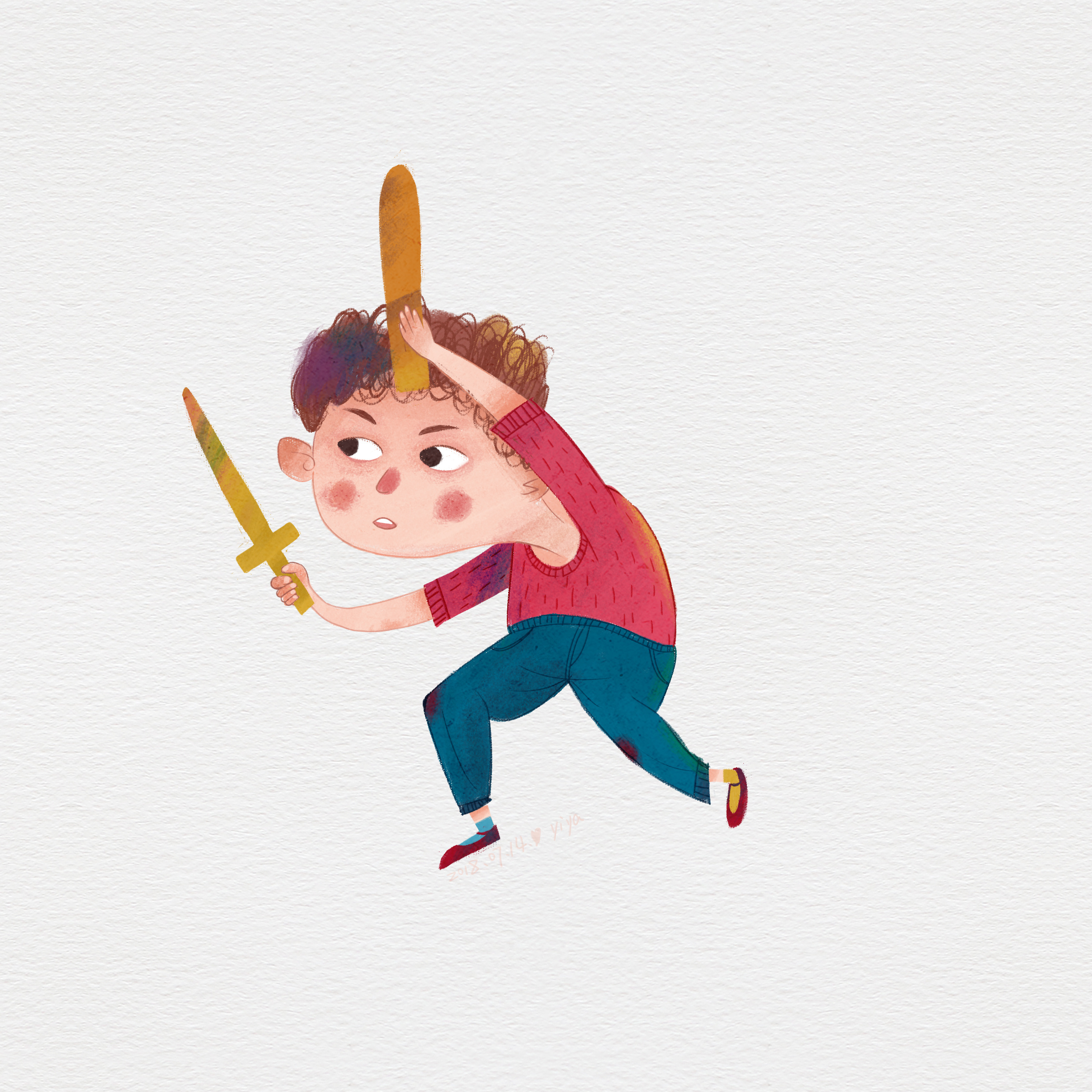 最近原创的一些插画小人物