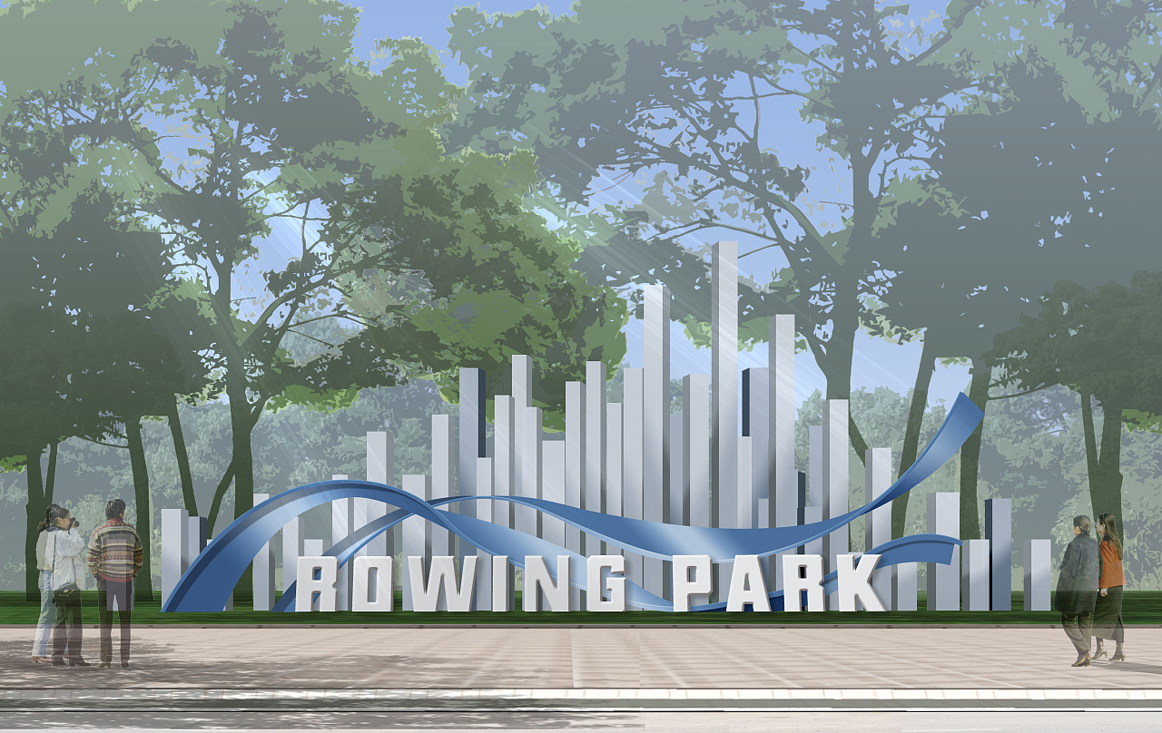 雕塑设计-水元素抽象雕塑