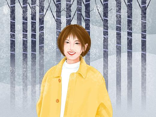 《自画像》人物手绘（个人主页-ZMzYyNjc5NjA=） - 艺术插画 - 站酷设计师Amber慢慢原创素材 - 站酷ZCOOL