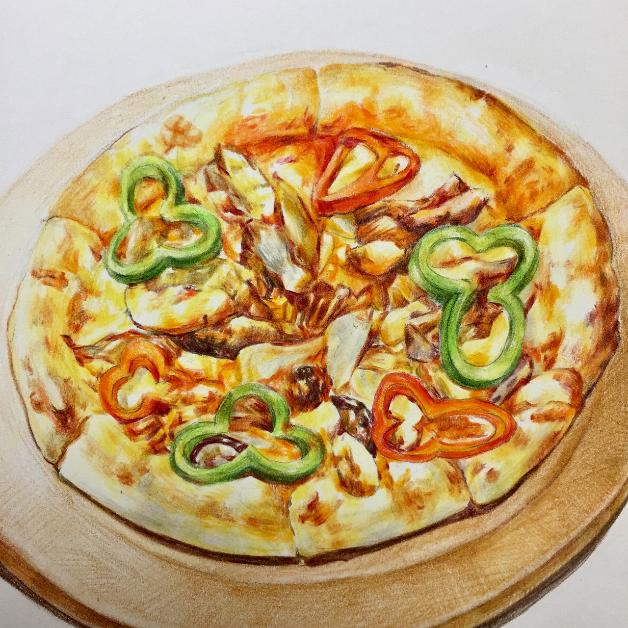 彩铅披萨