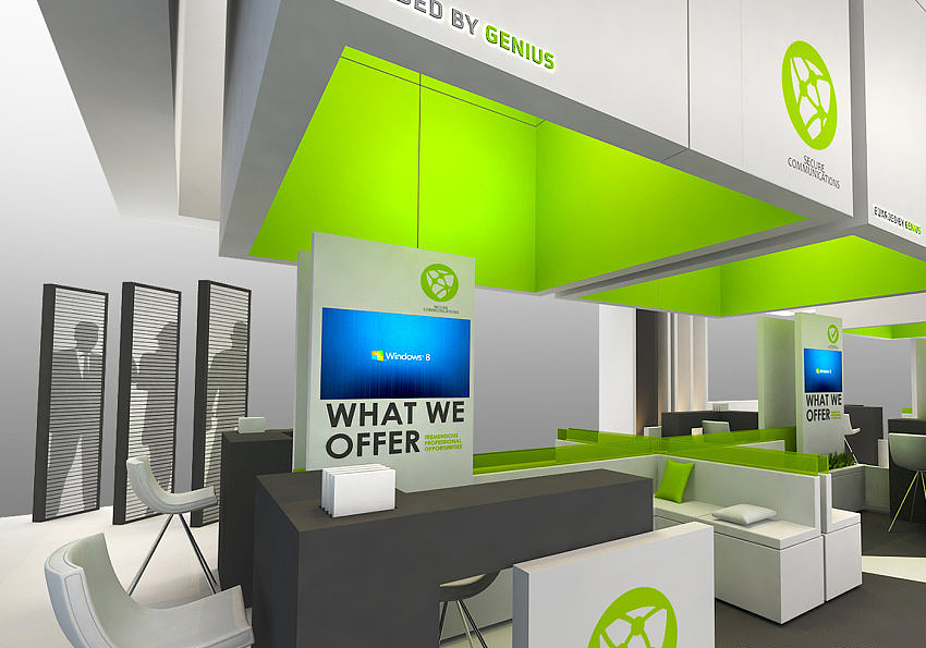 绿色vr展位设计