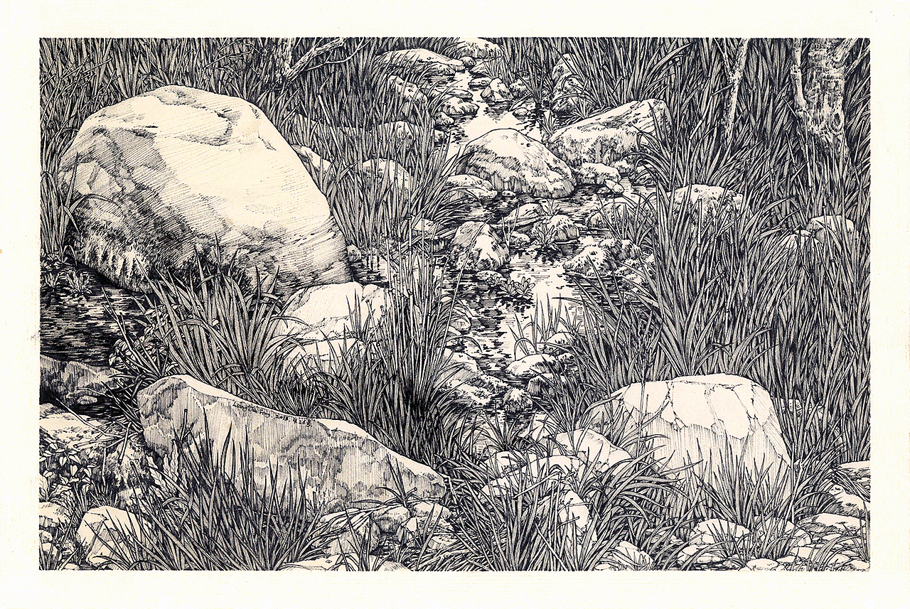 8开大小，2013年写生作品。