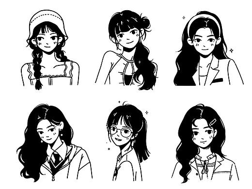 近期的线稿小插画