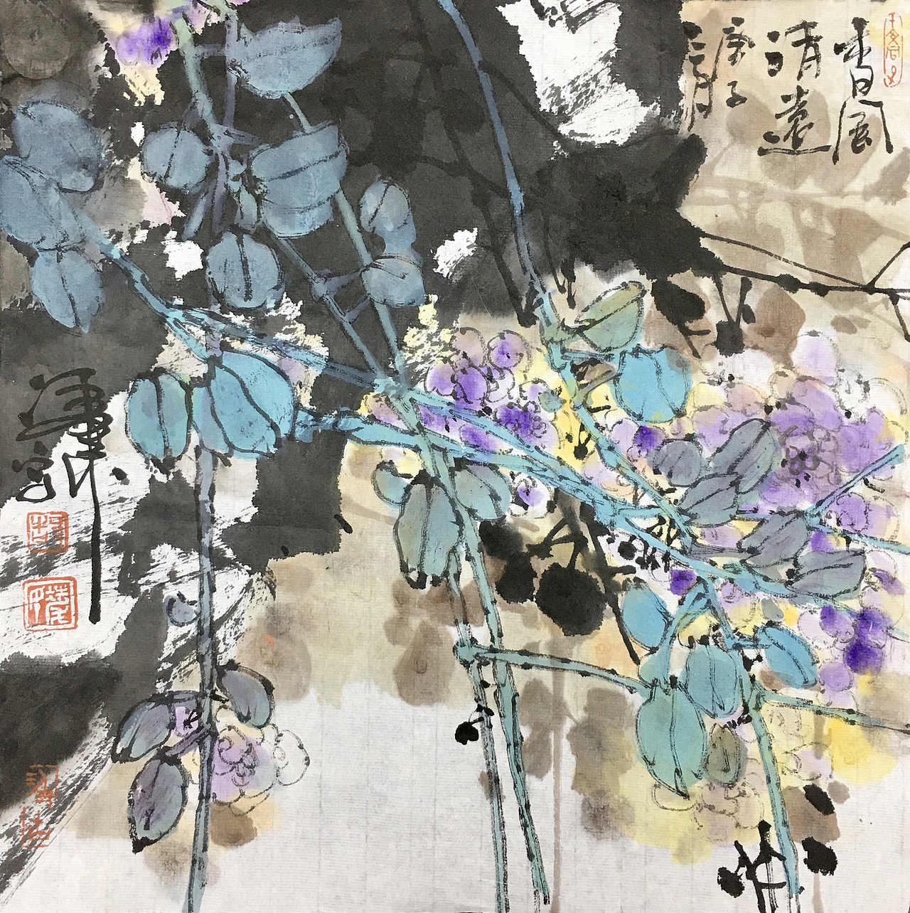 原创作品纯艺术绘画郜凌民中国美术家花鸟画李统英山水画欣赏283书画