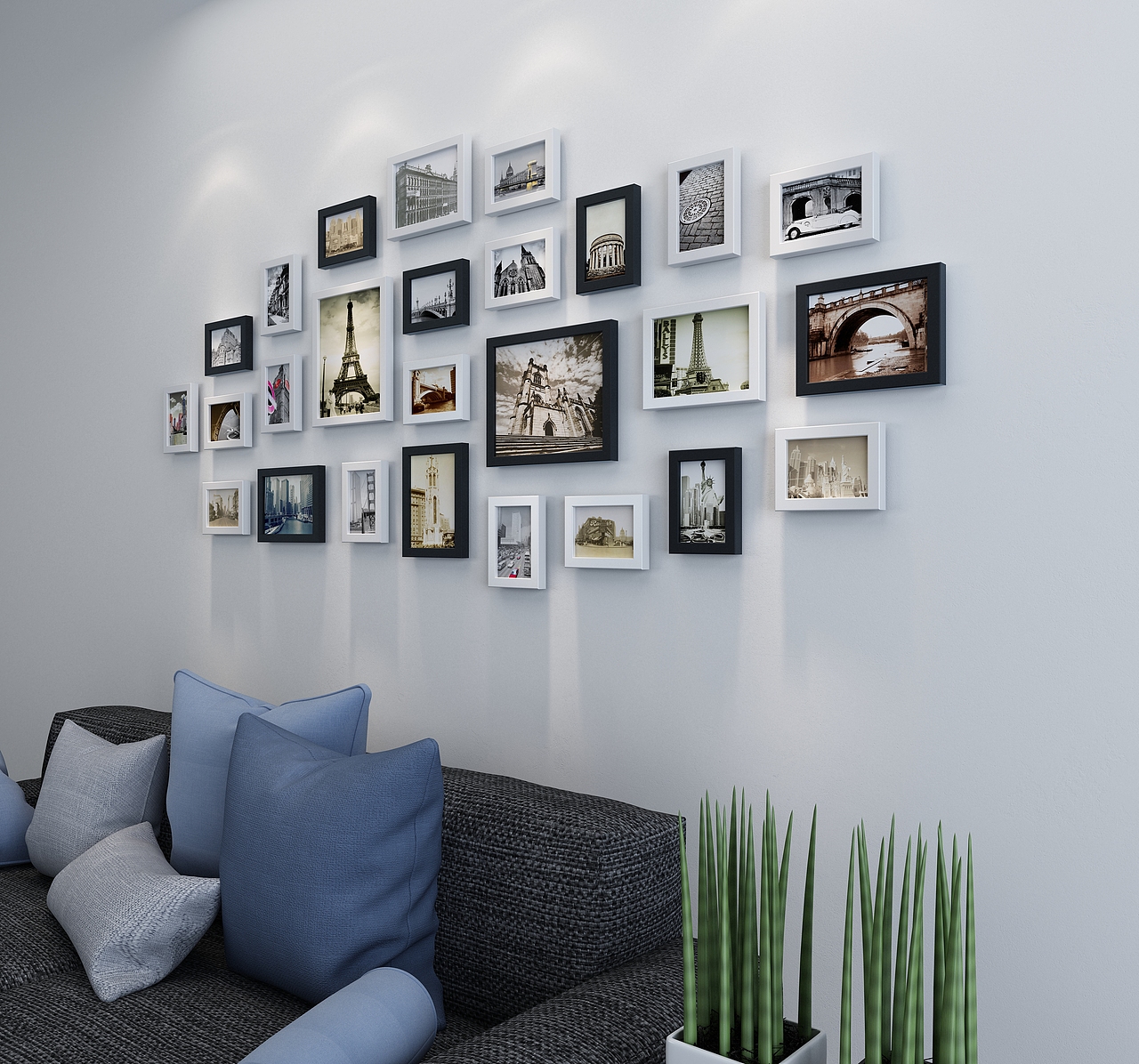 装饰画框3d渲染