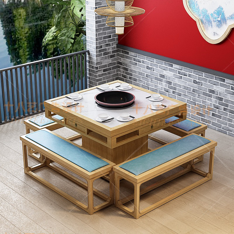 火锅桌建模渲染