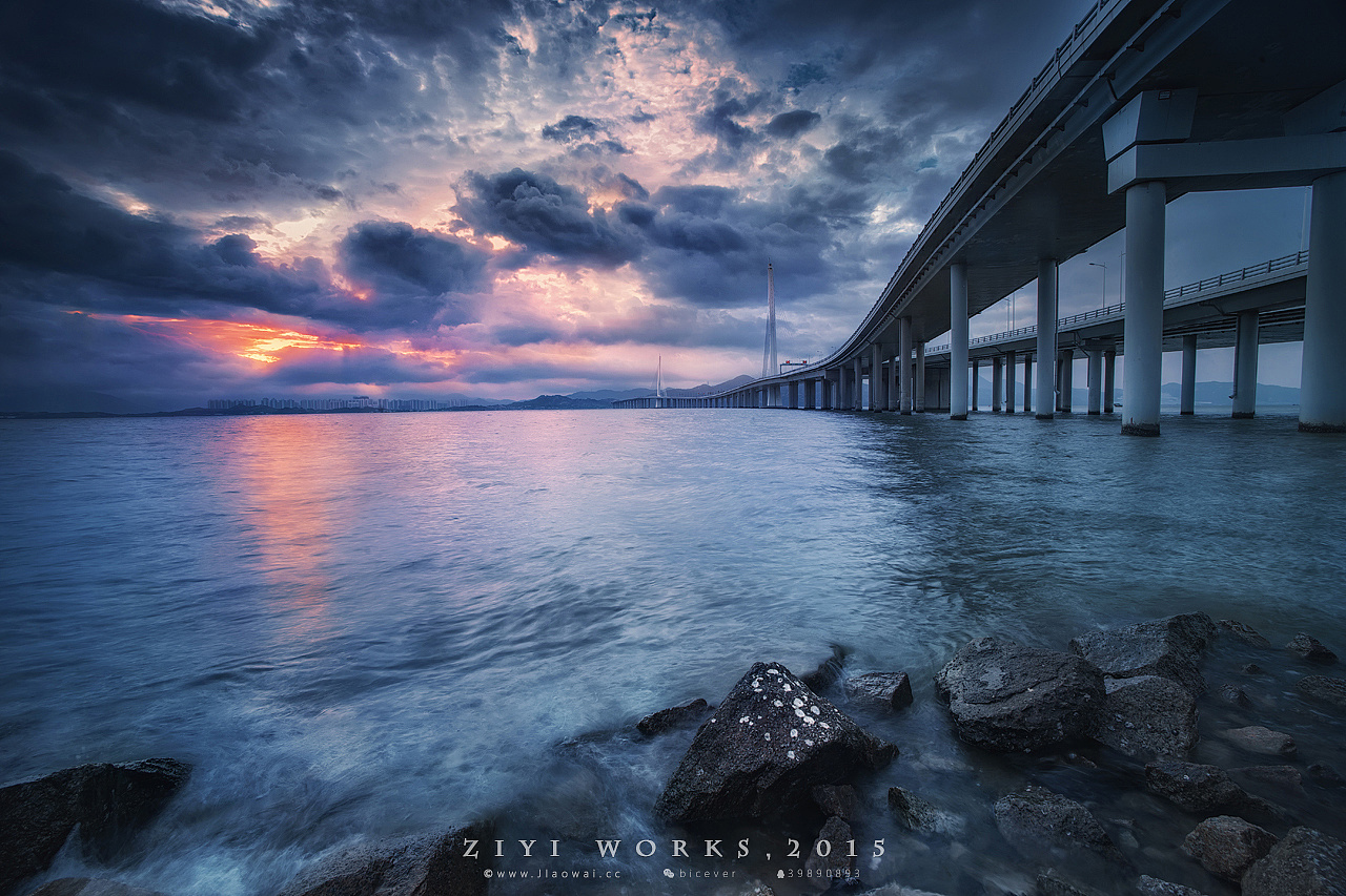 《深圳湾大桥》|摄影|风光|摄影师子意 - 原创作品 - 站酷 (ZCOOL)