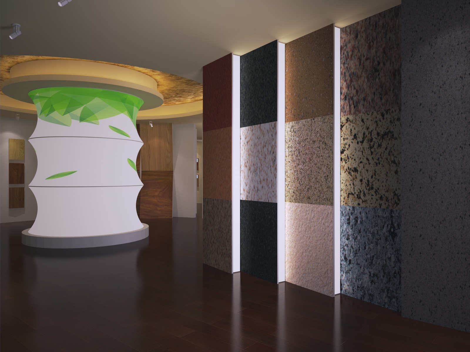 巴德士艺术漆logo展示 巴德士展厅实景拍摄