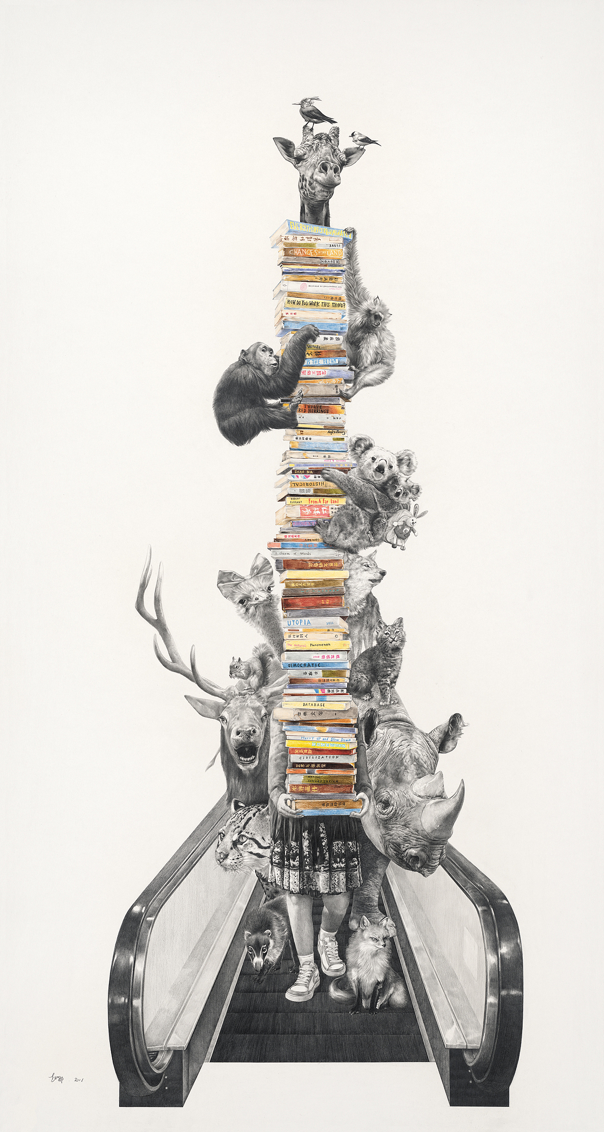 平行国度——《伴我同行》之一 Come With 1 Me colored pencil,&