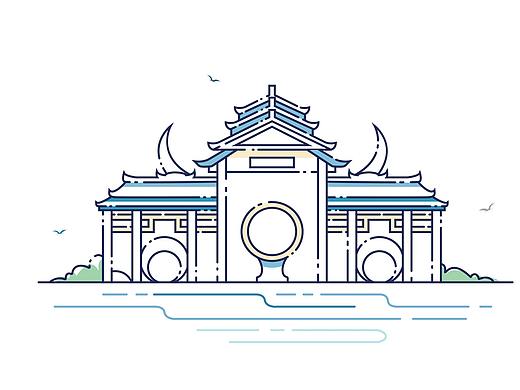 五十六民族之特色建筑图标四