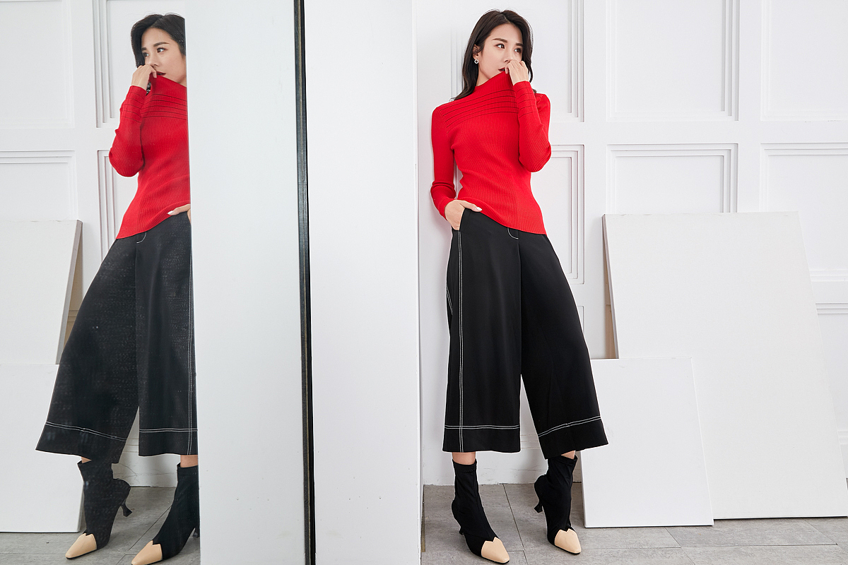 针织衫模特拍摄