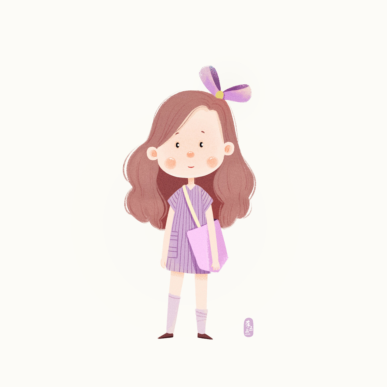 儿童插画|色环女孩系列