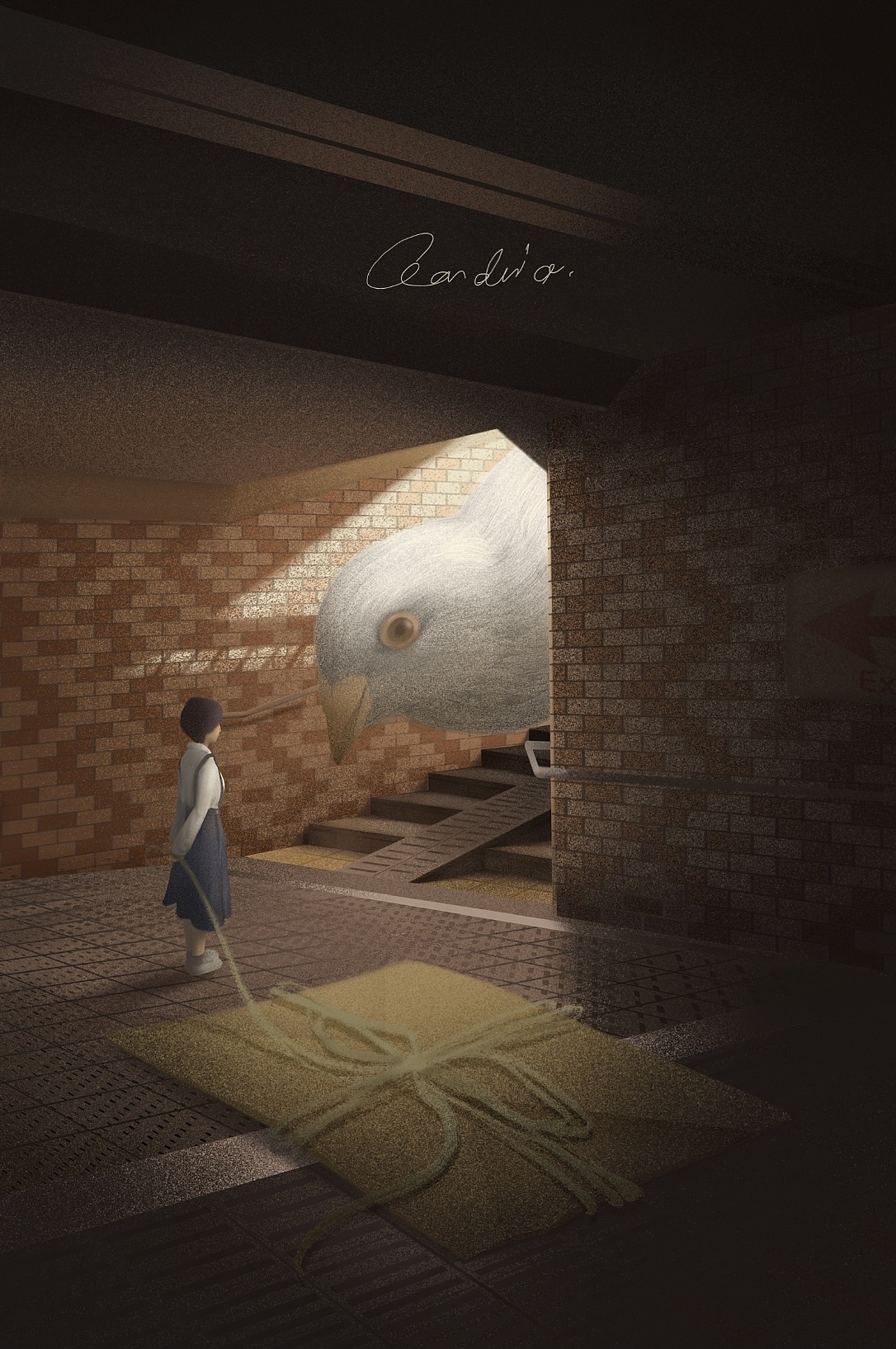 毕业创作——以“信”为主题的超现实主义插画作品(2)（图ZMjQ4MDg5MzE2） - 商业插画 - 站酷设计师Gardenia栀子原创素材 - 站酷ZCOOL