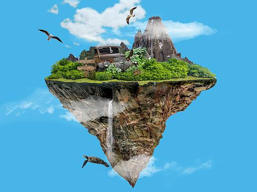 island in the sky（个人主页-ZMjc3NjcyNDg=） - 海报 - 站酷设计师konglingzeng原创素材 - 站酷ZCOOL