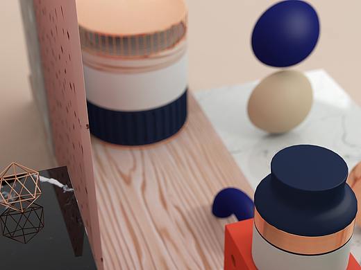 cinema 4d 香水海报 电商（C4D）