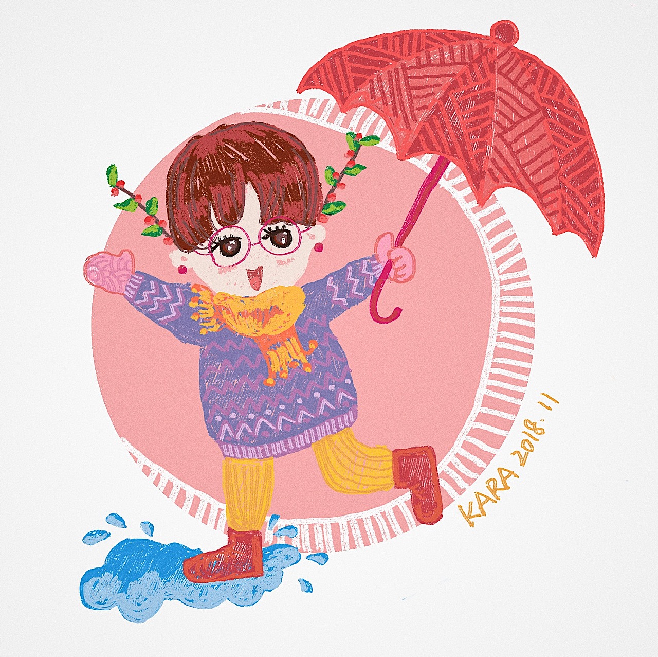 小女孩系列_小小KaRa站酷ZCOOL