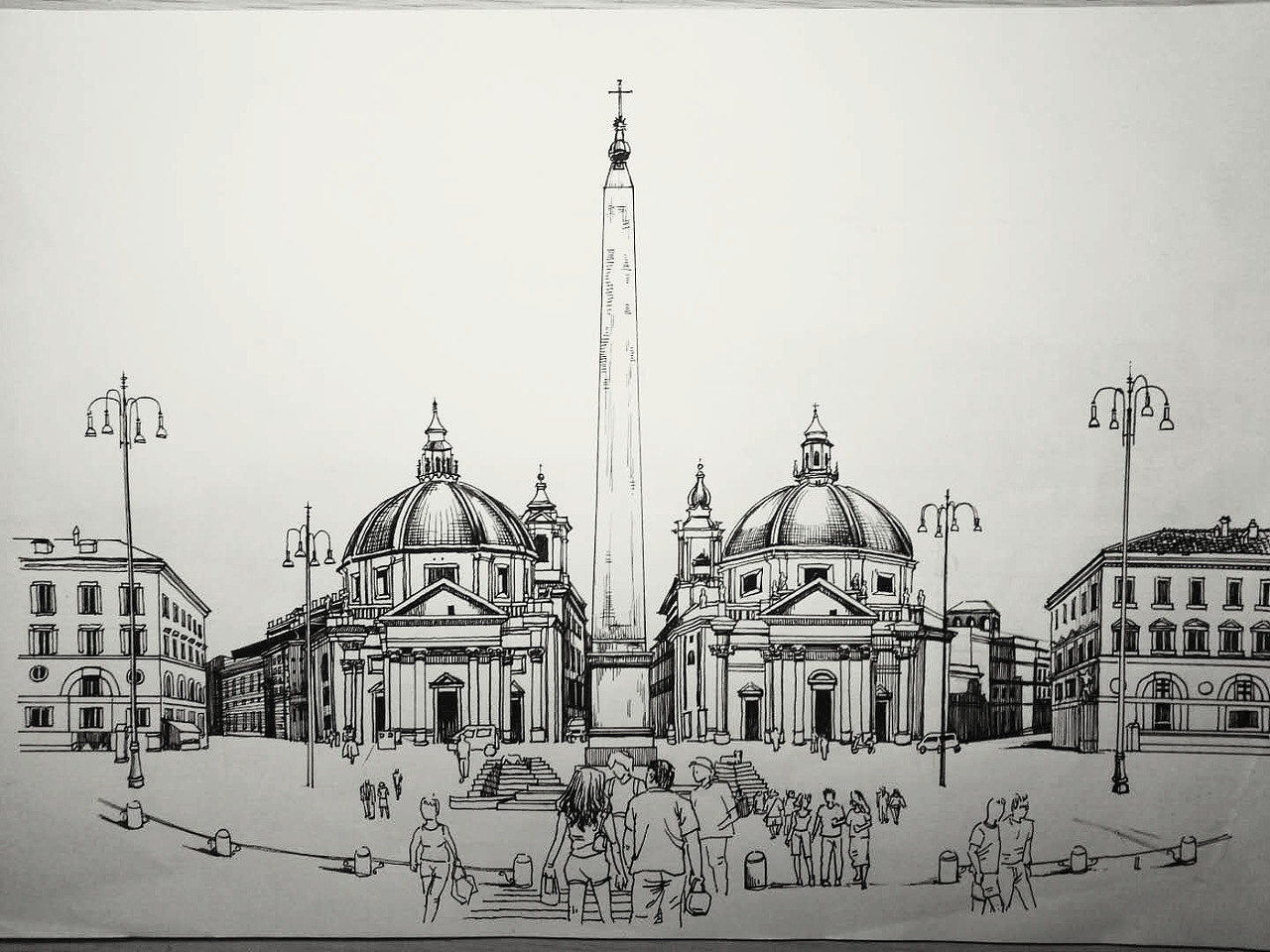 意大利 罗马的波波洛广场 br>. br>. br> br>