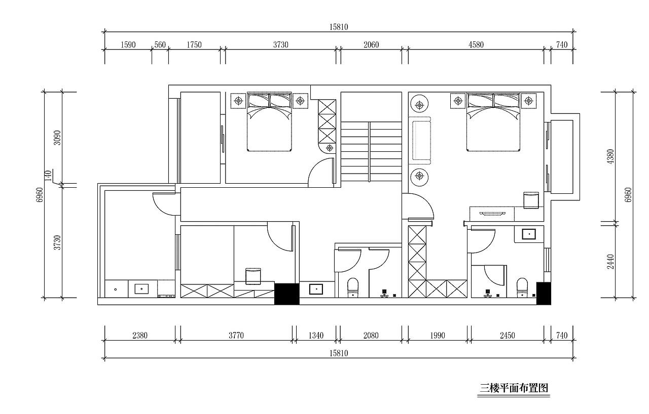 三层平面布置图