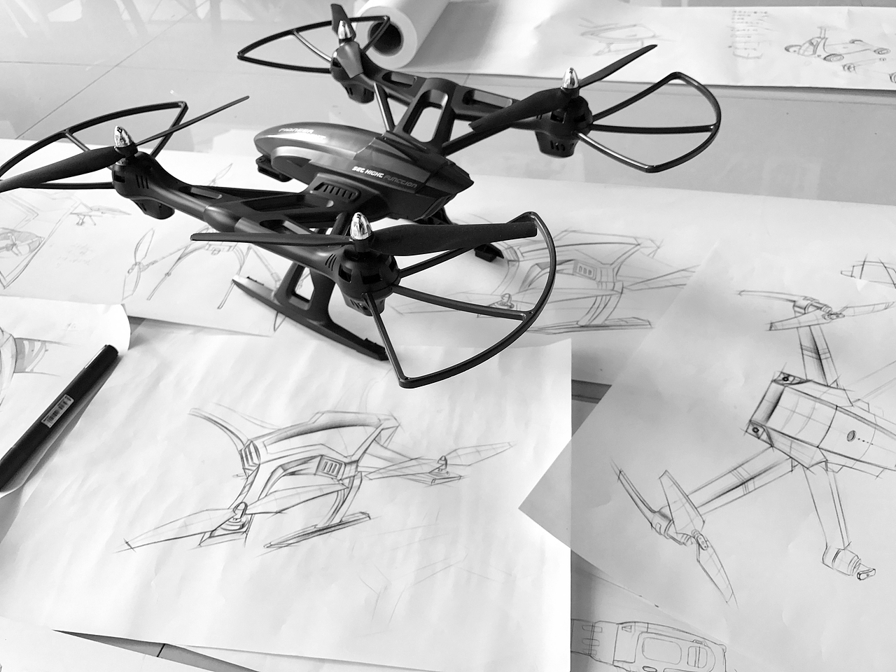 无人机案例设计手绘