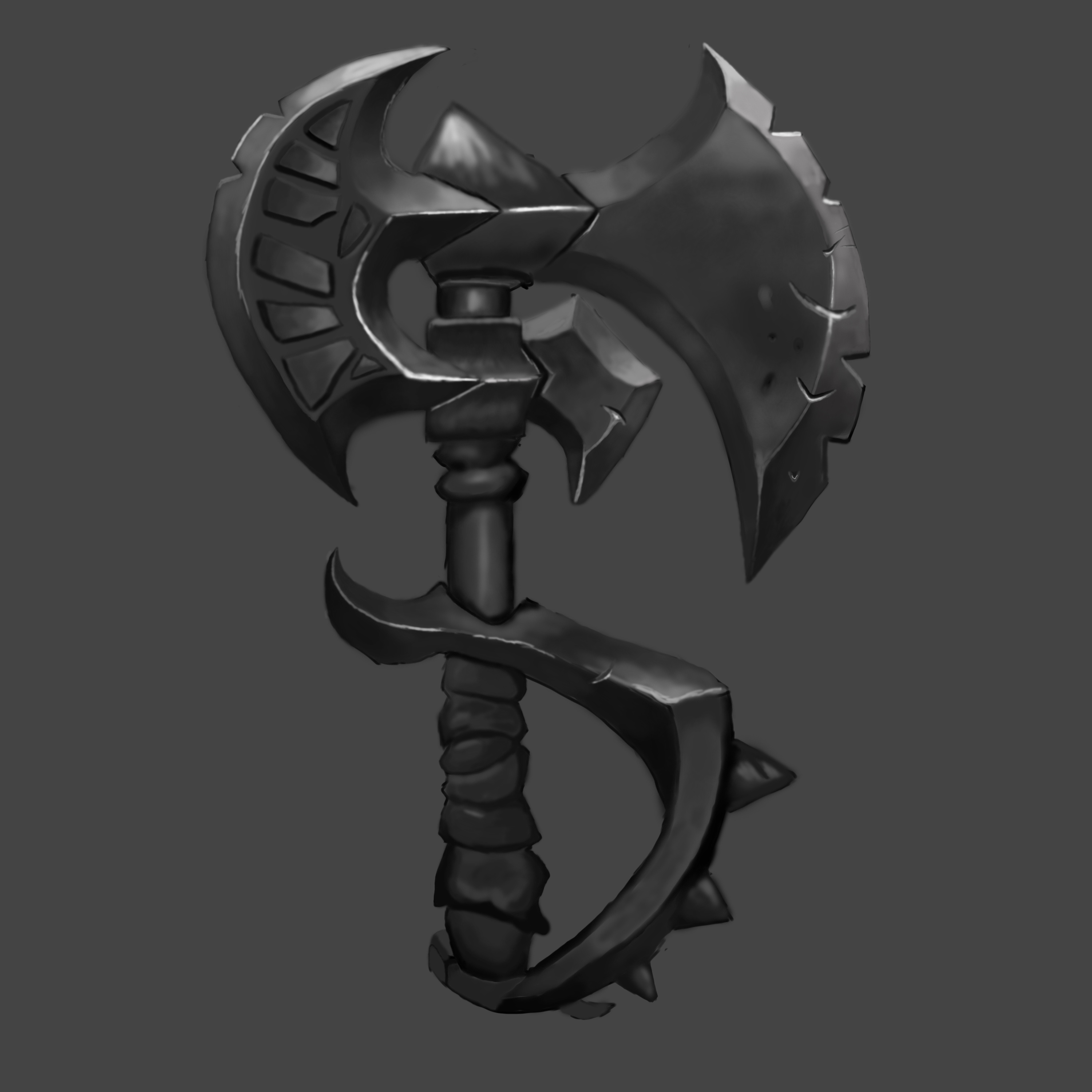 手绘手游黑白道具临摹(一)