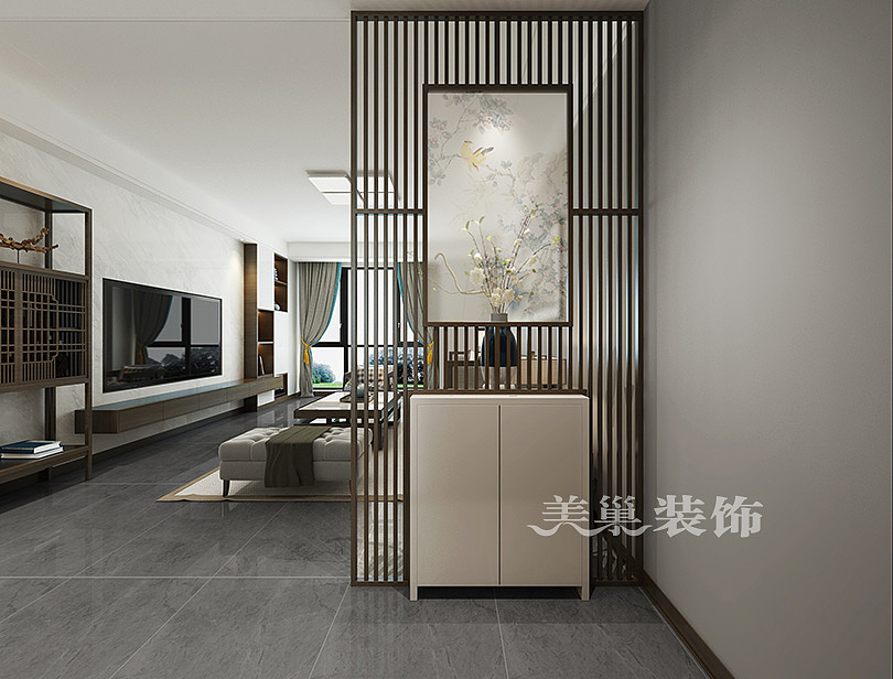 华尔中心160平方四室两厅新中式案例效果图（图ZMTIyODE2Njg4） - 家装设计 - 站酷设计师河南郑州美巢装饰原创素材 - 站酷ZCOOL