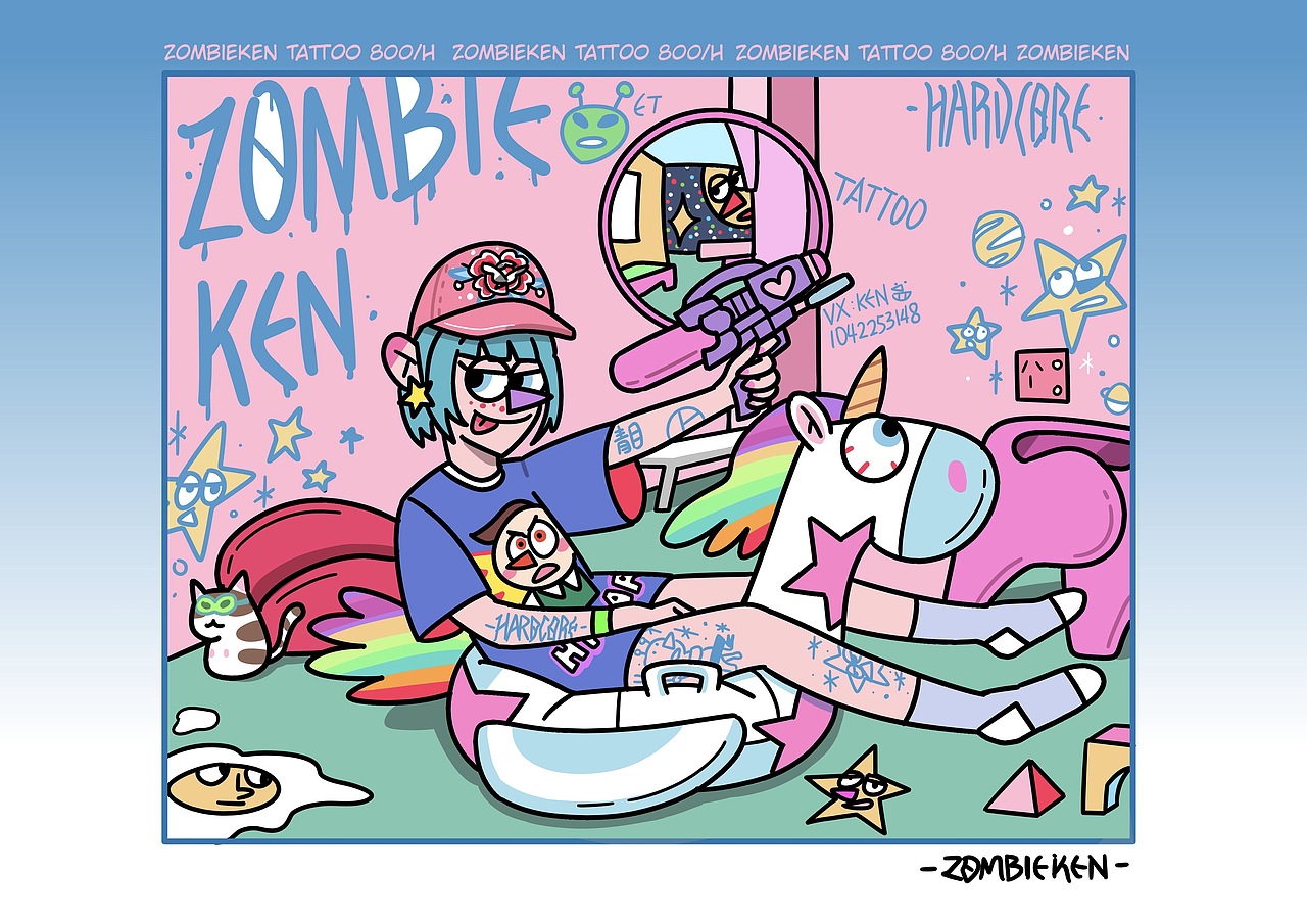 分享这两年形成的pink风格作品