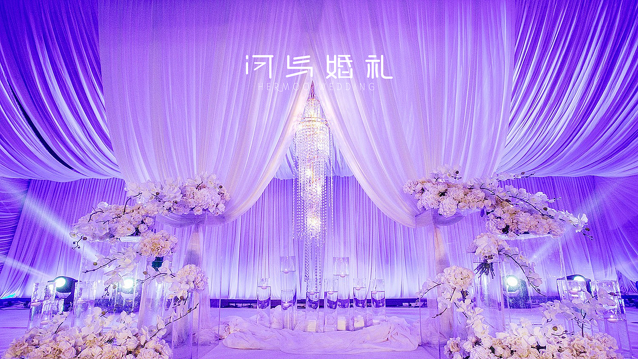 河马婚礼｜西式婚礼（紫色＋金色＋白色）（图ZMTM3NDcwNzcy） - 人文/纪实摄影 - 站酷设计师河马婚礼原创素材 - 站酷ZCOOL
