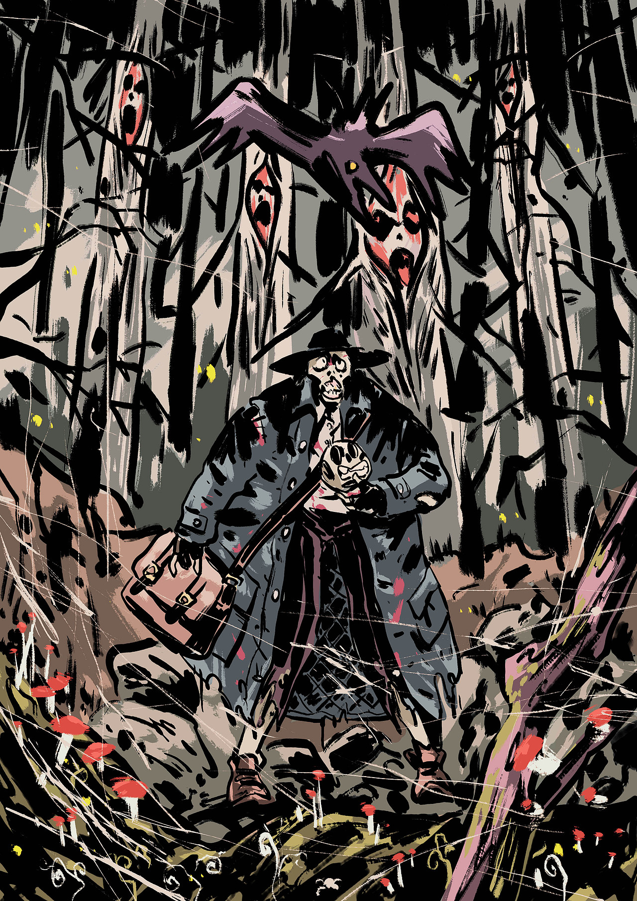 黑森林废稿（图ZMTQ2NjMyNDI0） - 商业插画 - 站酷设计师SE7EN七月原创素材 - 站酷ZCOOL