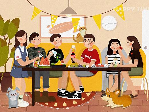 饭太稀·风格插画