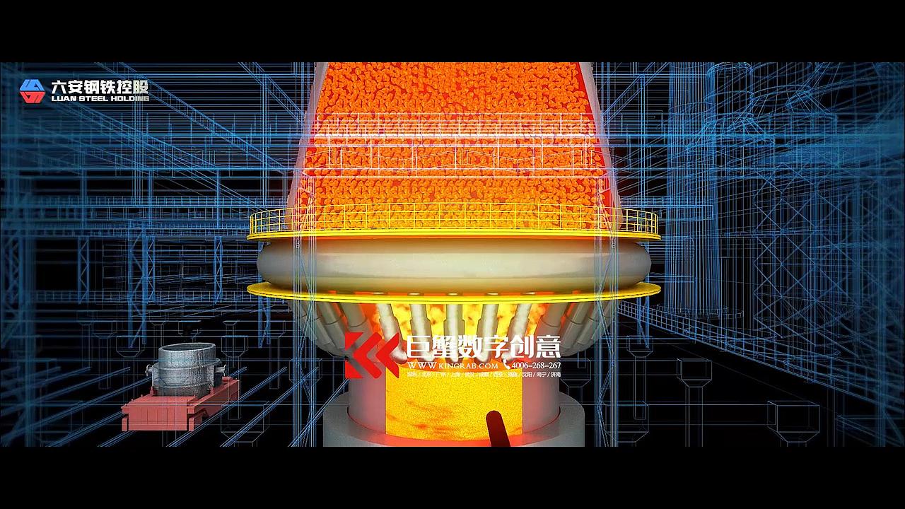 钢铁冶炼生产工艺流程动画,钢铁冶炼流程演示动画
