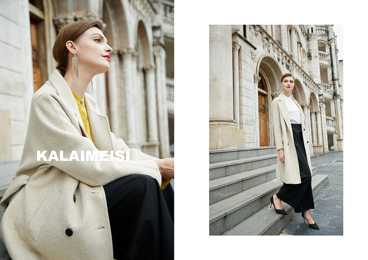 外景羊绒大衣拍摄/详情页/