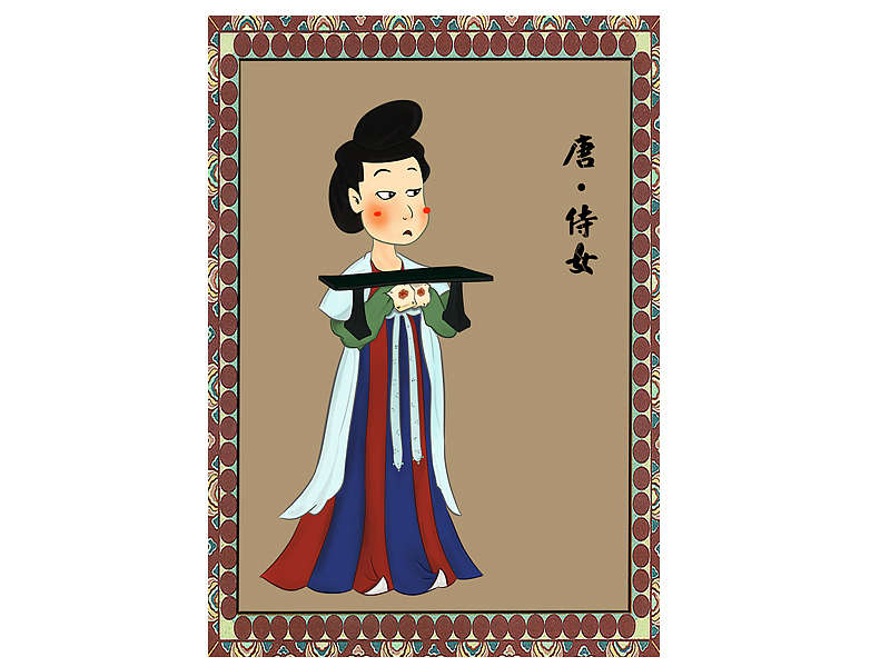 萌萌哒仕女图（图ZMTE4ODMxODk2） - 创作习作 - 站酷设计师豆豆逗咧原创素材 - 站酷ZCOOL