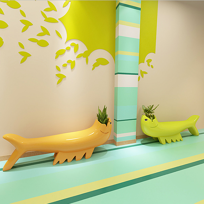 玻璃钢鲤鱼花盆