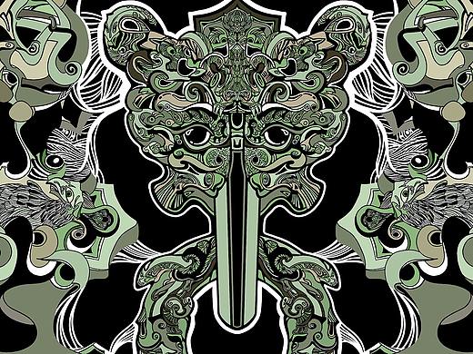 「透雕龍鳳銅鋪首紋飾」河北博物院 ©