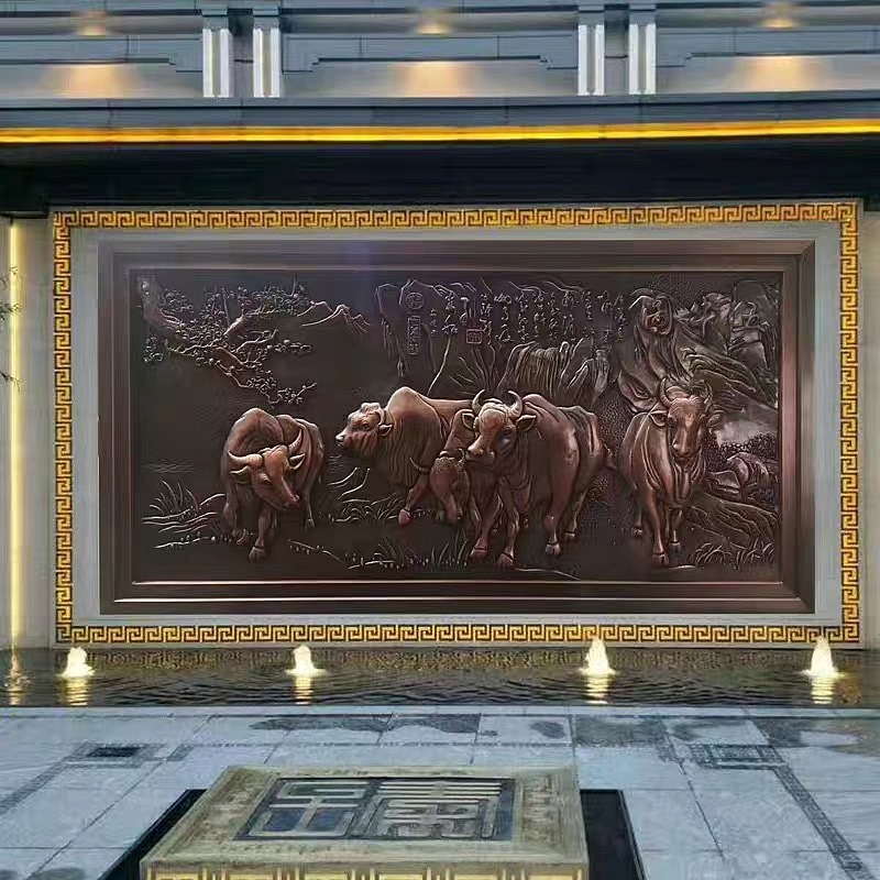 三牛精神展馆浮雕设计公司