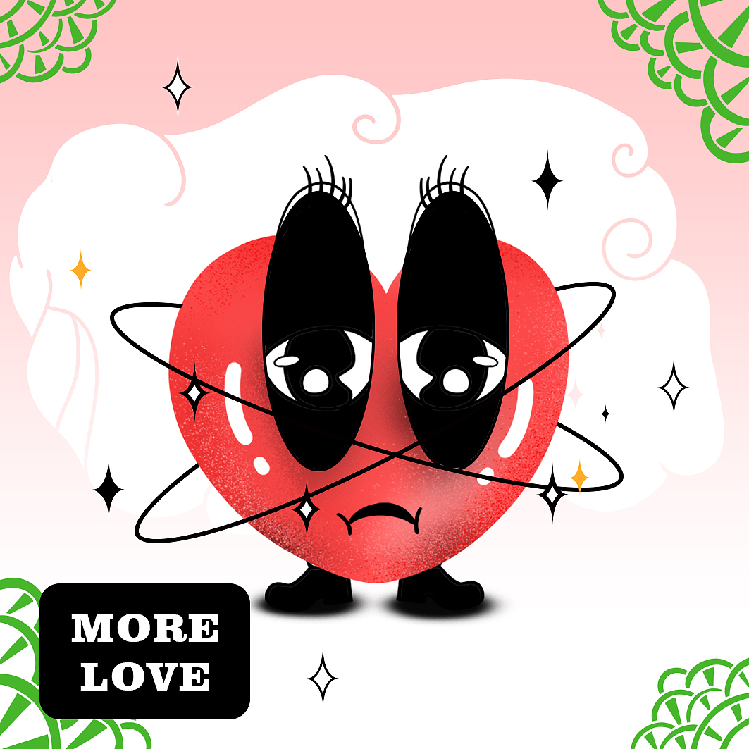 《More Love》（圖ZMjk0MDAzMzE2） - IP形象 - 站酷設(shè)計(jì)師孑_DESI原創(chuàng)素材 - 站酷ZCOOL