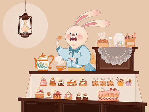 兔兔嘰的甜品店（個人主頁-ZNDk4MjI0MTY=） - 兒童插畫 - 站酷設(shè)計師CACTIQIAN原創(chuàng)素材 - 站酷ZCOOL