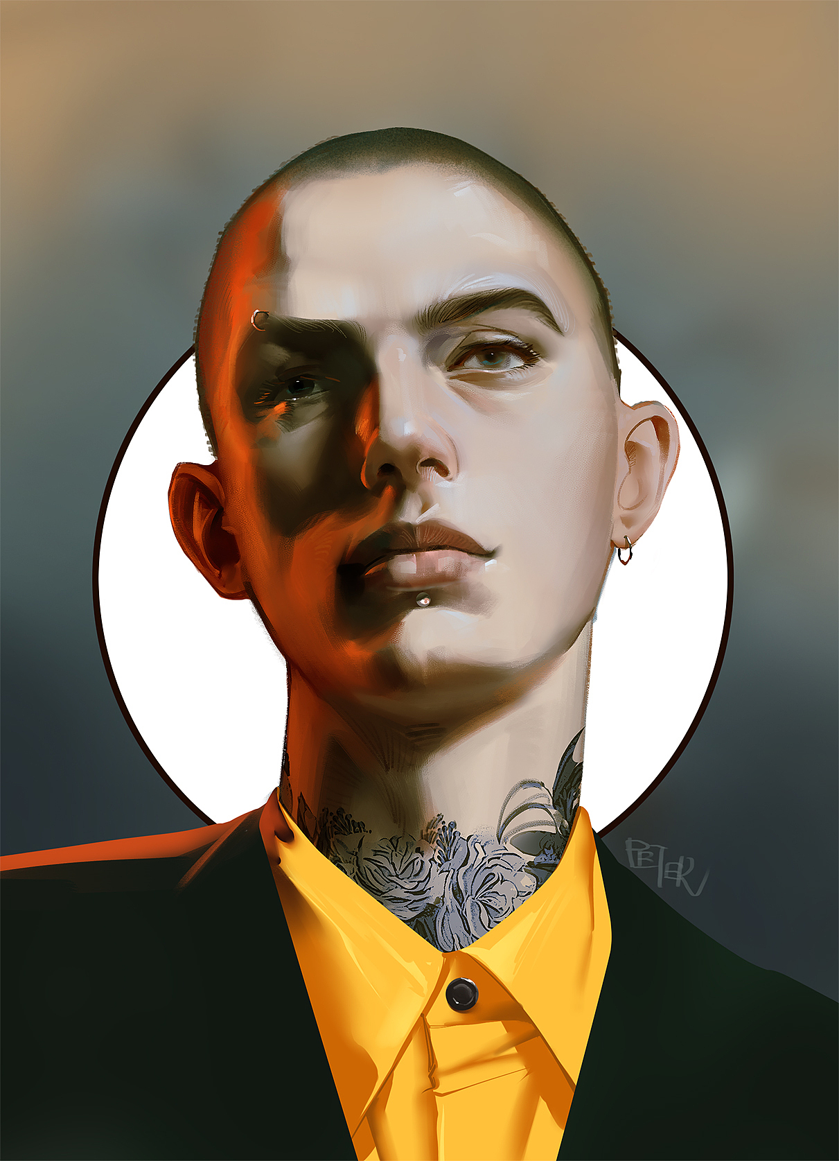 男性头像的课上演示