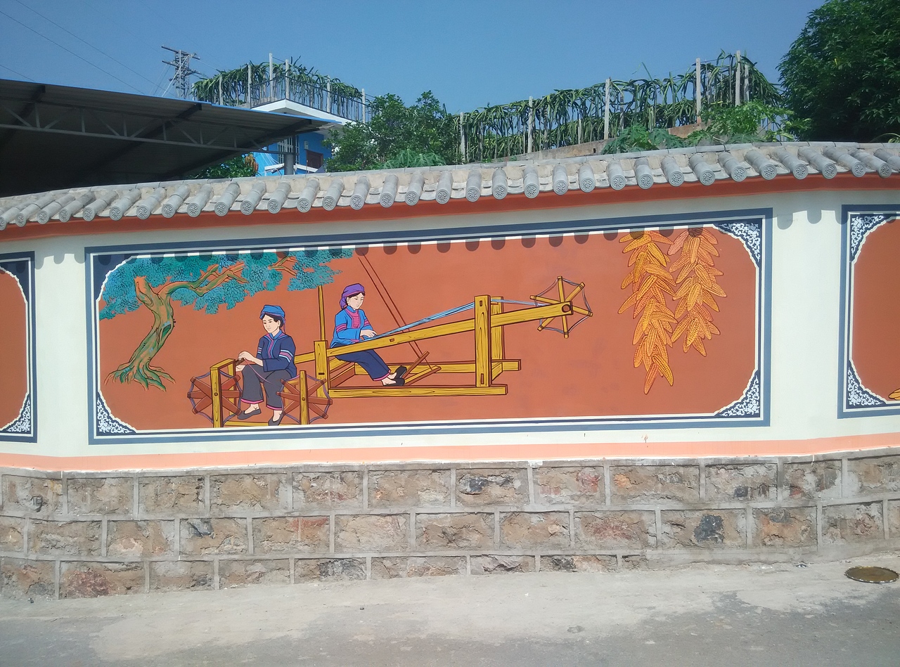 云南墙体彩绘民族文化建设彩绘壁画,云南少数民族文化彩绘壁画,云南