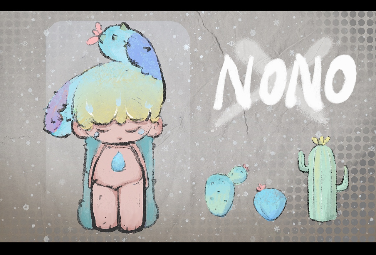 潮玩IP设计——《nono》破碎系列插画（图ZMjg5Mzg3MDE2） - 新锐潮流插画 - 站酷设计师月映万川原创素材 - 站酷ZCOOL