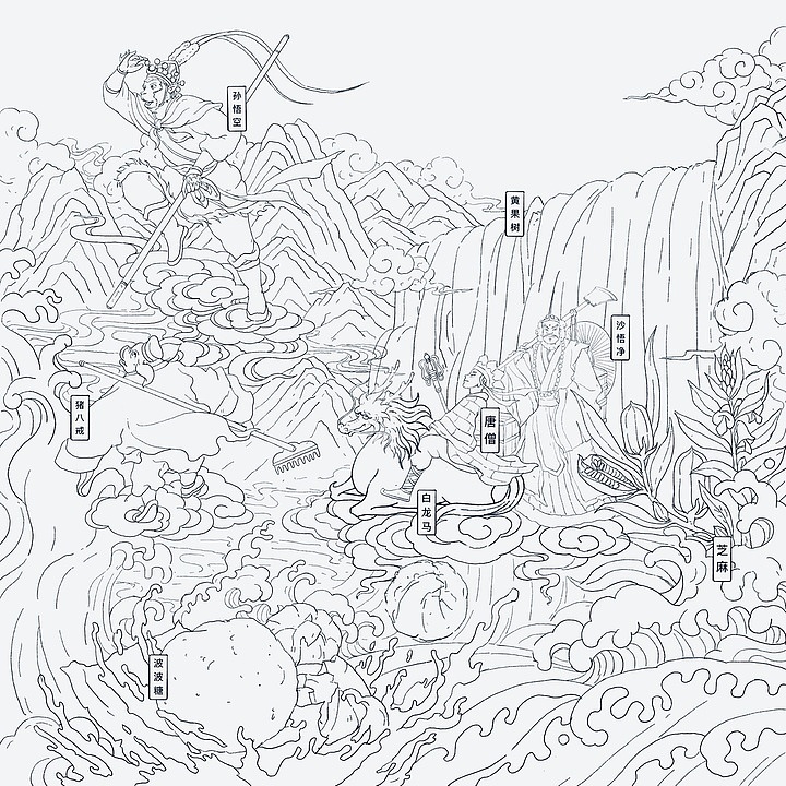 贵州名产-波波糖-西游记主题包装形象设计（图ZMjcwMDAxMDgw） - 包装 - 站酷设计师班尼設計工作室原创素材 - 站酷ZCOOL