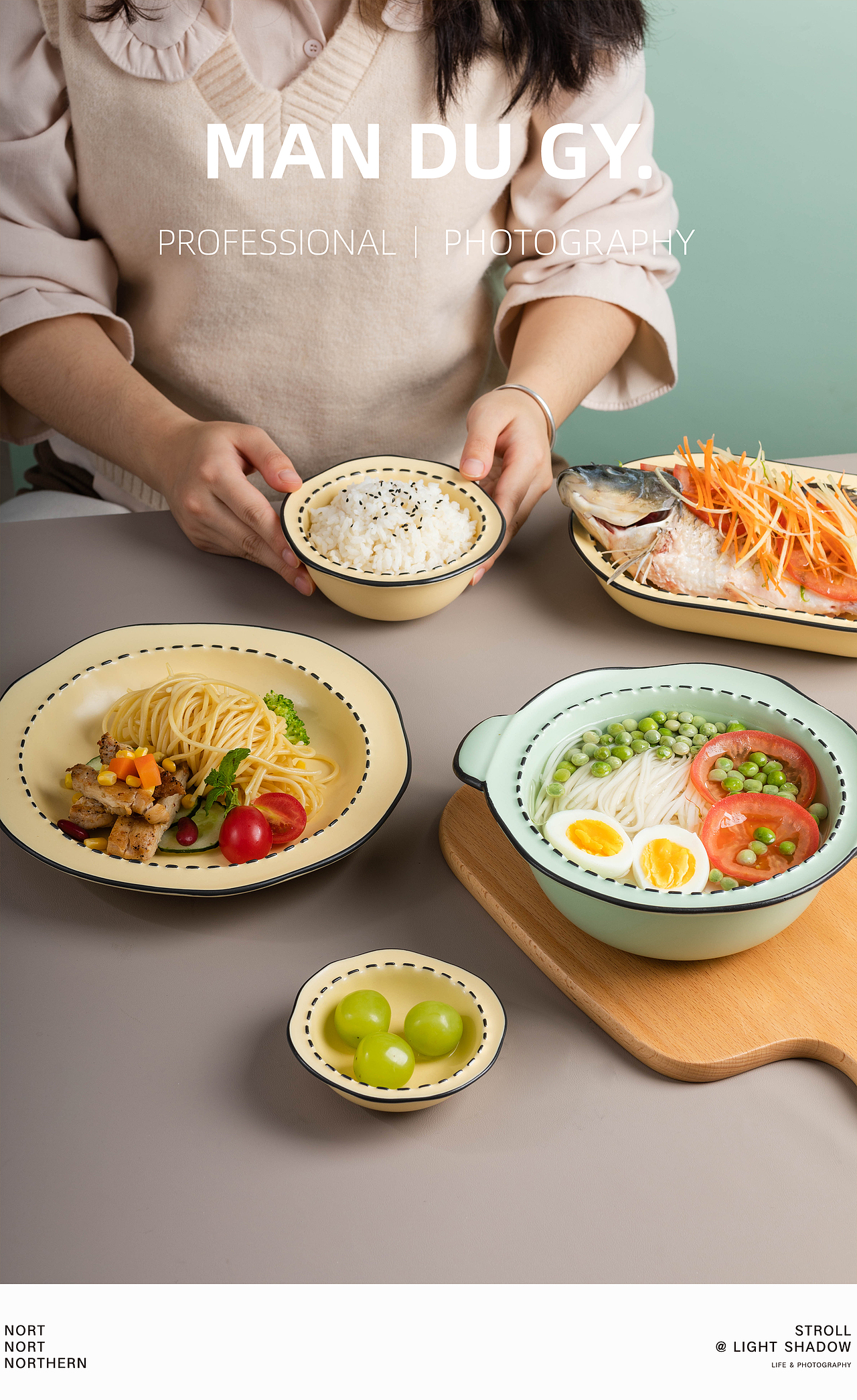 陶瓷创意餐具网红清新可爱餐具高颜值奶油风|产品摄影